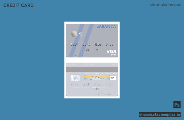 Beispielvorschau für eine Abanca-Visa-Debitkarte für Portugal